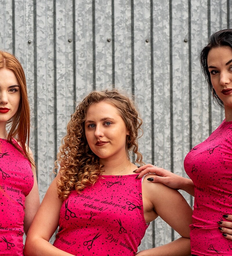 Cosmetic Blouse Hairdresser Pink