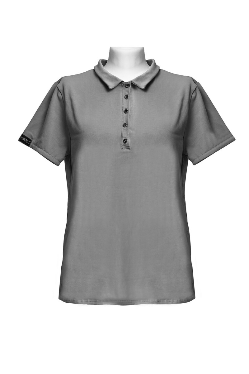Koszulka Polo Damska Basic Szara