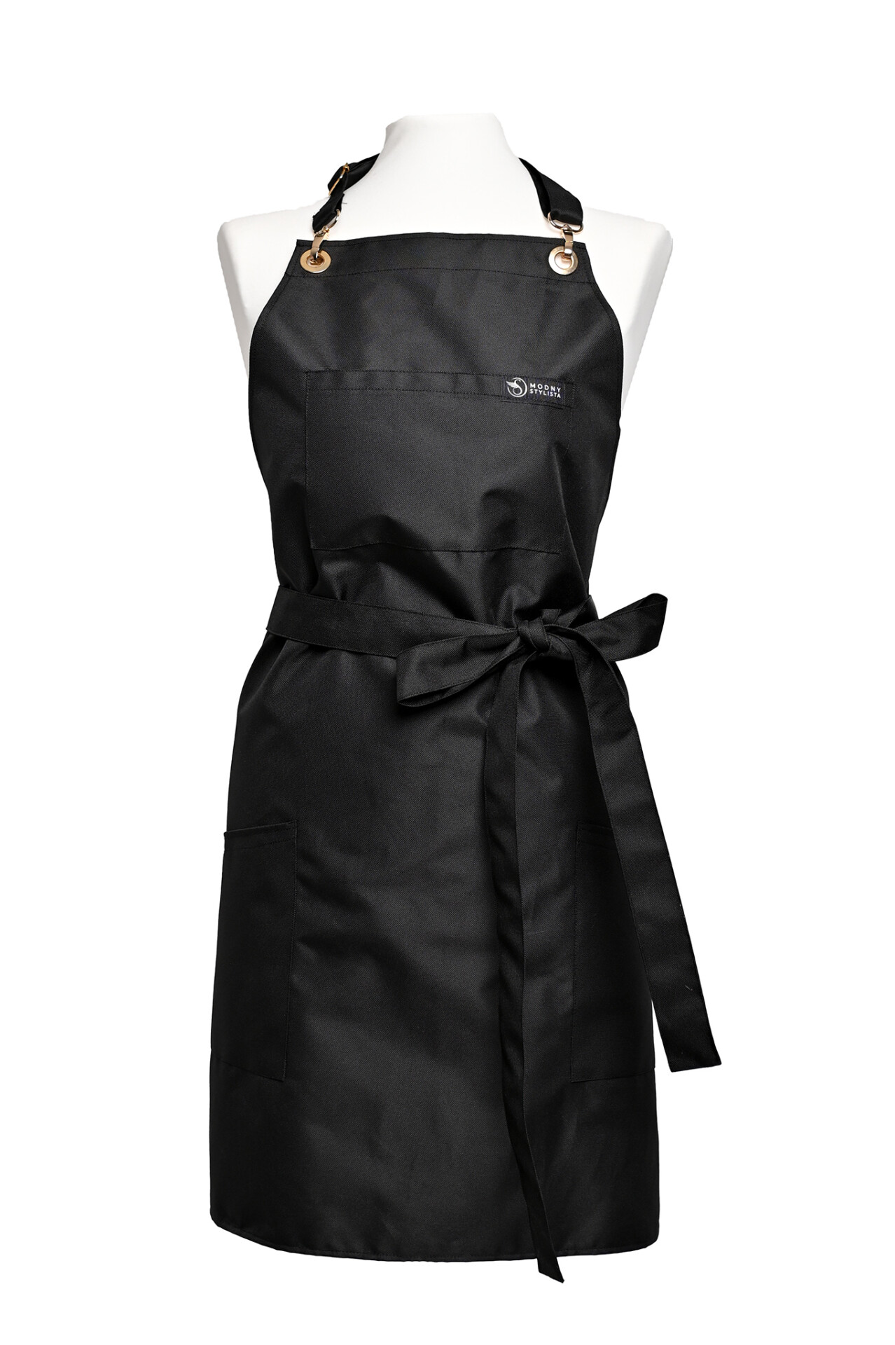 Fartuszek Klasyczny z przelotkami 010 Czarny - obrazek 2