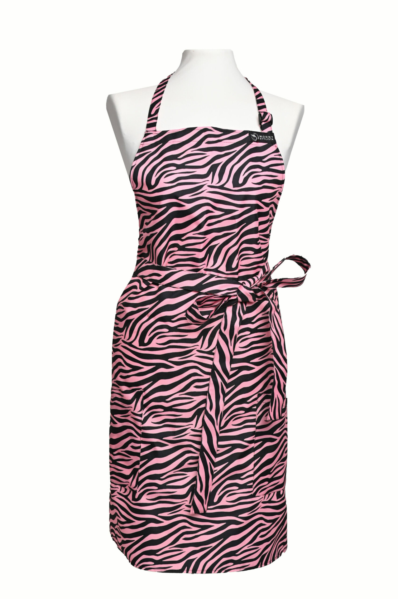 Fartuszek Klasyczny Zebra Pudrowy róż - obrazek 2
