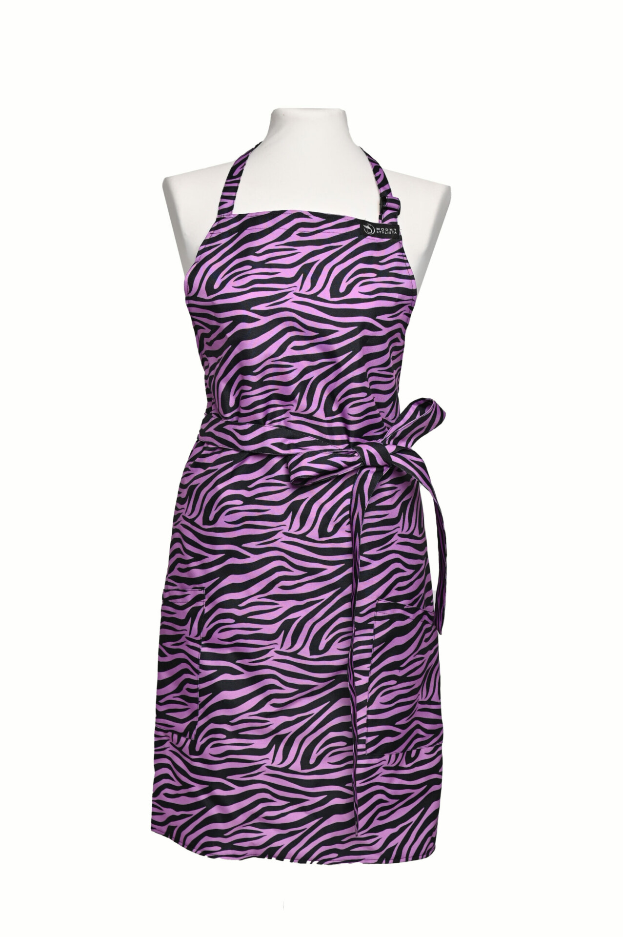 Fartuszek Klasyczny Zebra Fioletowy - obrazek 2