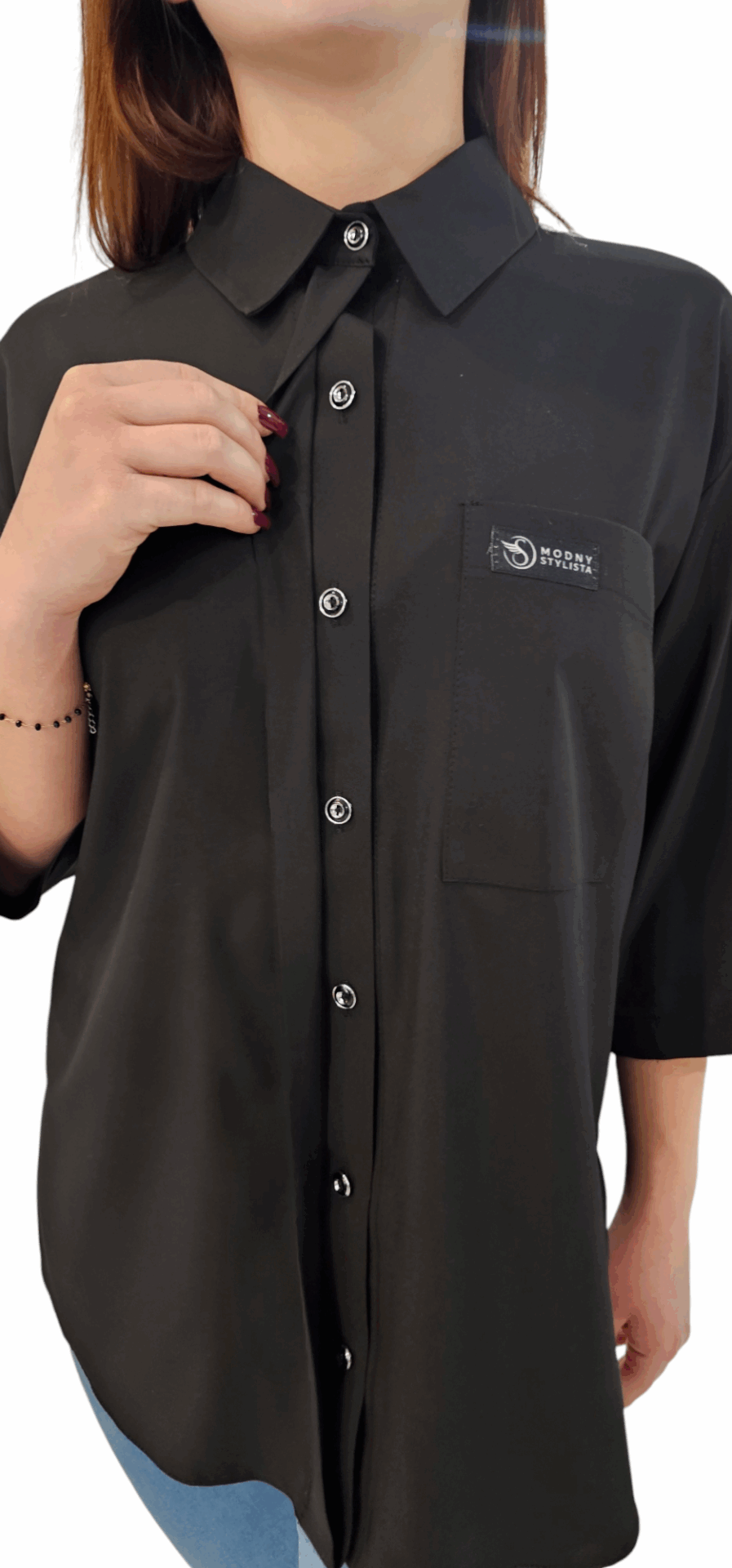 Koszula Fryzjerska Soft 01 Czarna - obrazek 5