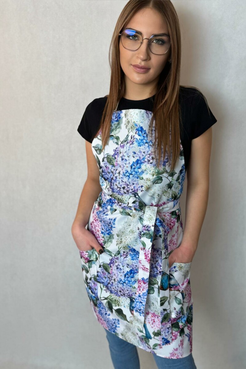 Fartuszek Klasyczny Floral Liliowy