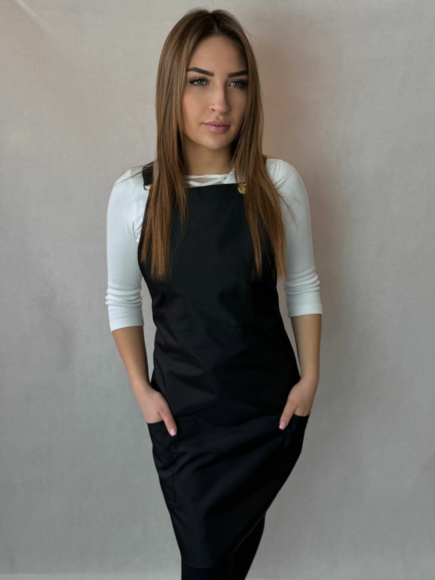 Fartuszek Klasyczny 224 Czarny - obrazek 5