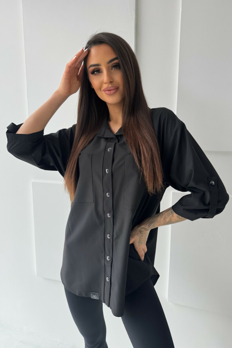 Koszula Fryzjerska Basic Czarna