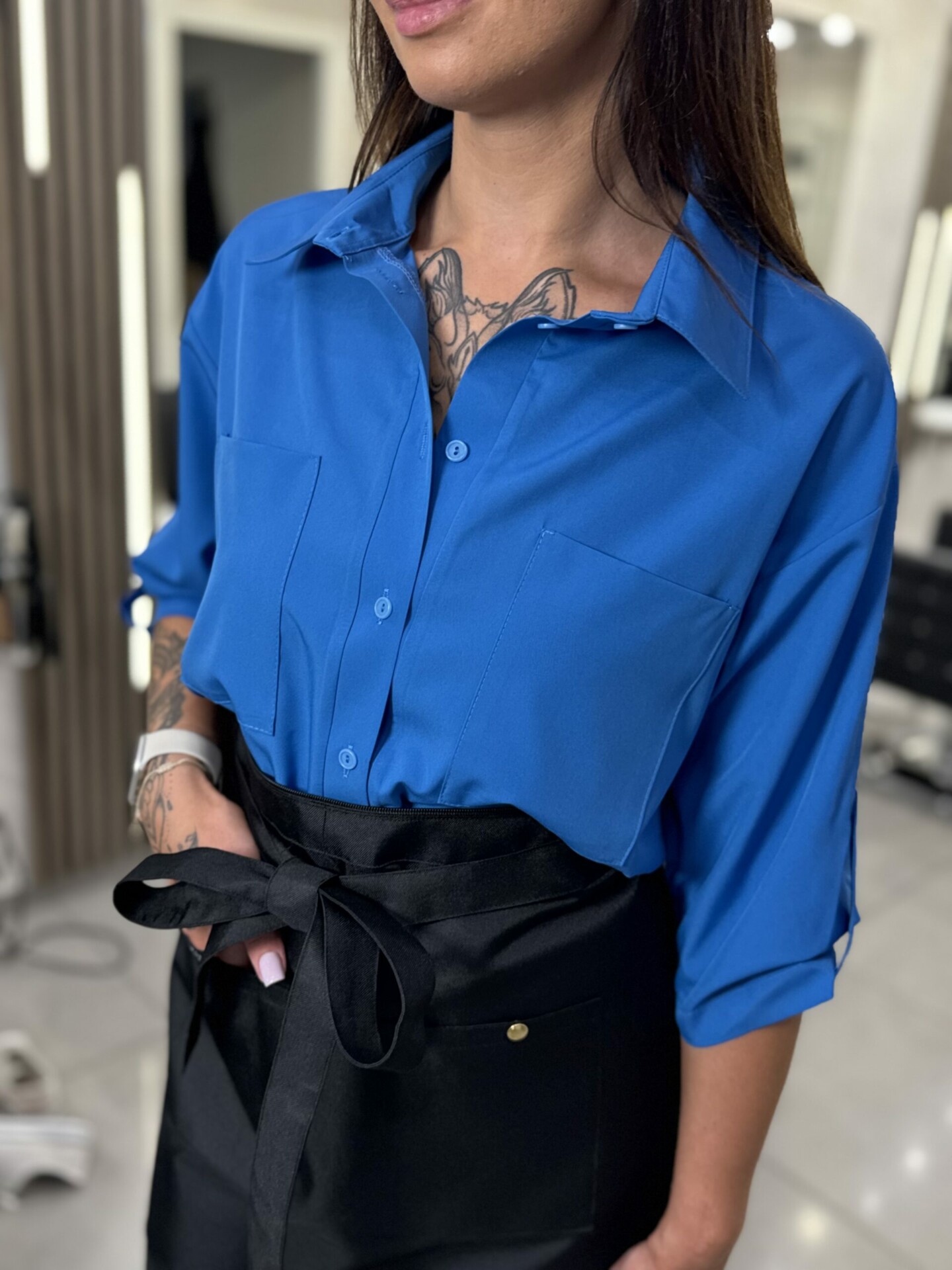 Koszula Fryzjerska Blue - obrazek 6