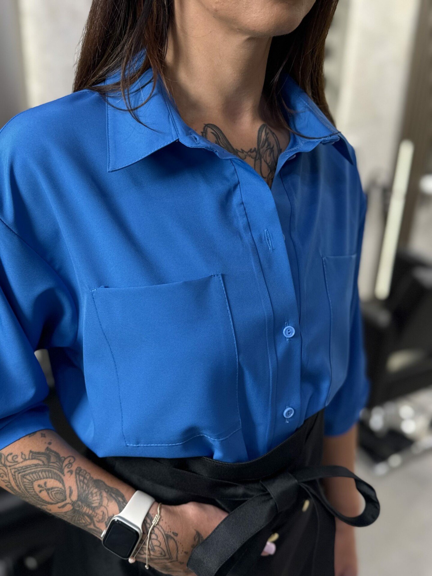 Koszula Fryzjerska Blue - obrazek 3